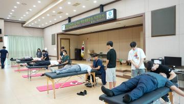 괴산군공무원 대상 방문재활운동 자원봉사(24.8.8.)